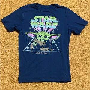 Star Wars Kids T-Shirt with Yoda Graphic - Blue and Green